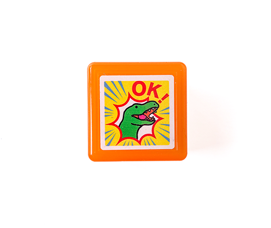 Grand cachet pré-encré - Dino OK