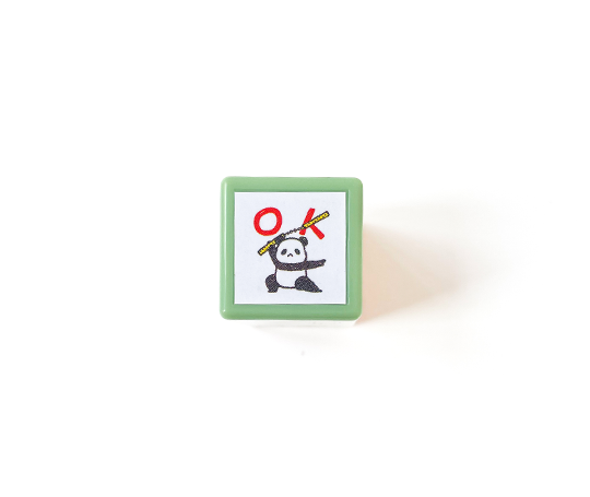 Cachet pré-encré - Panda kungfu OK