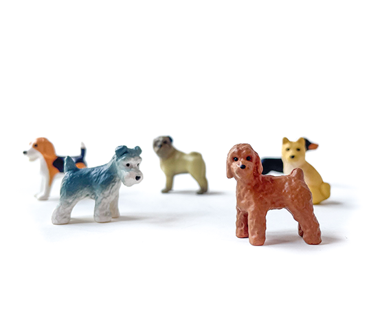 Midori - 6 mini aimants - Chiens
