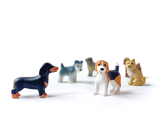 Midori - 6 mini aimants - Chiens