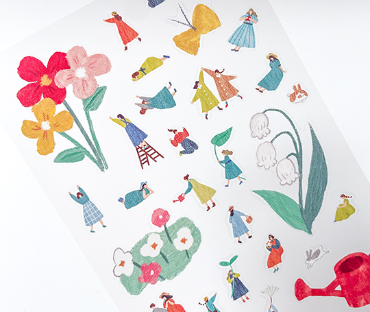 Planche d'autocollants - Au jardin