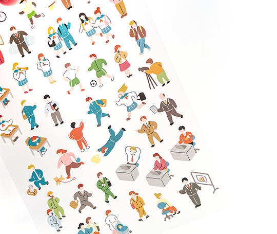 Planche d'autocollants - Personnages