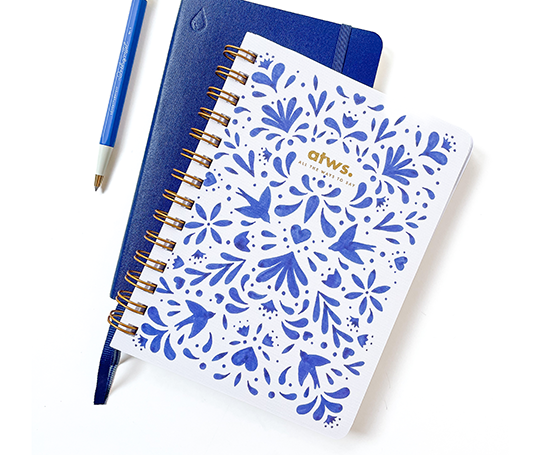 Carnet à spirales - Blue Swallows
