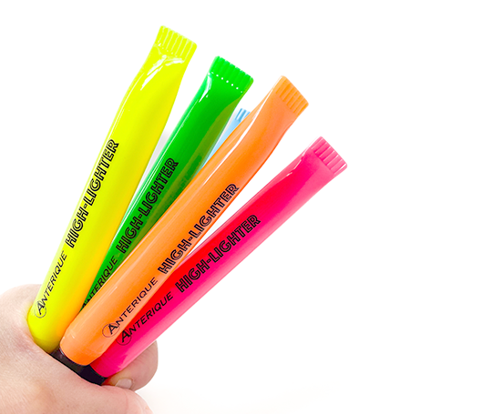 Assortiment de 5 surligneurs Anterique
