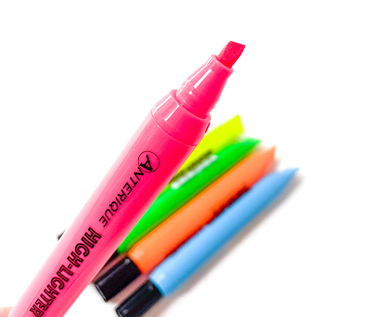 Assortiment de 5 surligneurs Anterique