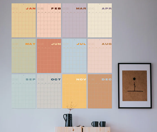 Wall planner non daté A3