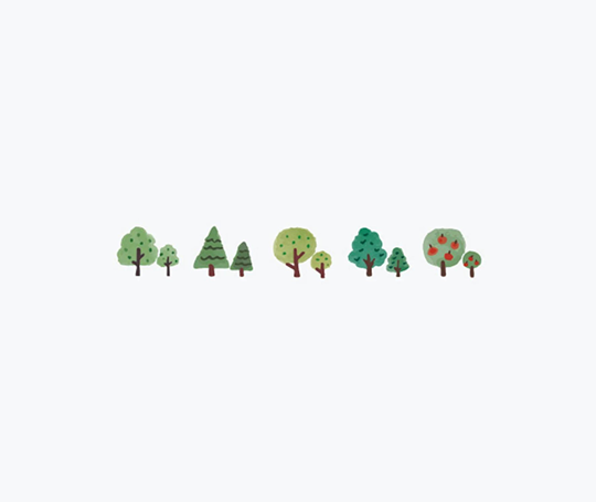 Mini dérouleur de washi tape Deco Rush - Arbres