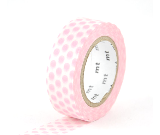 MT deco - washi tape à pois Strawberry milk