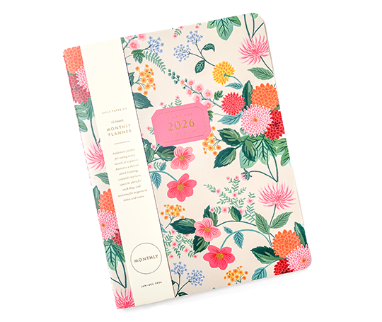 Rifle Paper Co. - Agenda 2026 mensuel Dahlia