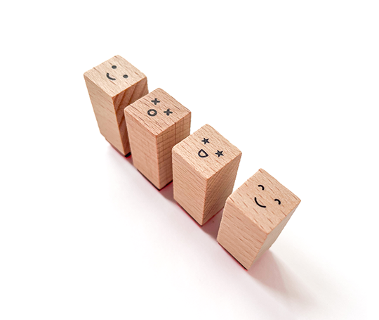 Set de 4 tampons - Petits visages