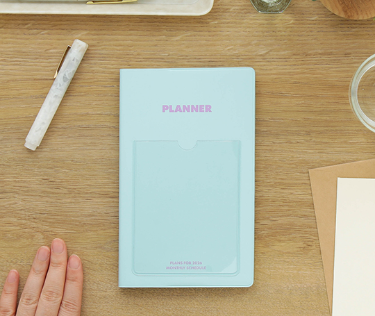 Hightide Agenda 2026 mensuel - Shine/Planner - Bleu clair (type Q)