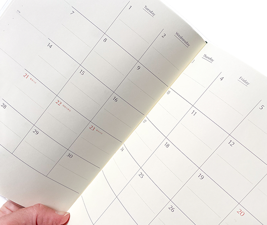 Hightide Agenda 2026 mensuel - Regaro Papiro (type F)