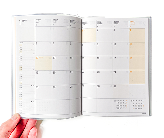 Hightide Agenda 2026 mensuel - Iris/Journal intime - Lavande (type K)