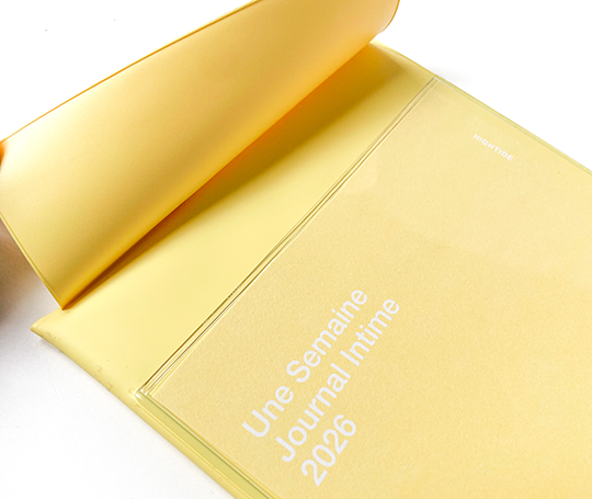 Hightide Agenda 2026 mensuel - Iris/Journal intime - Jaune (type K)
