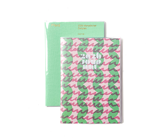 Hightide Agenda 2026 mensuel - Vagues - Rose/vert (type K)