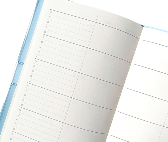 Hightide Agenda 2026 mensuel - Shine/Planner - Bleu clair (type Q)