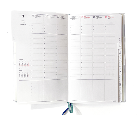Hightide Recharge agenda 2026 colonnes - B6 slim (type QZ)