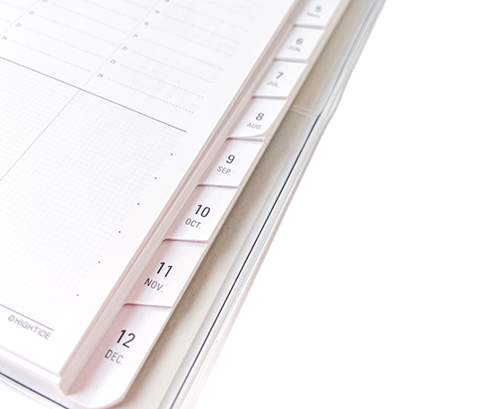 Hightide Recharge agenda 2026 colonnes - B6 slim (type QZ)