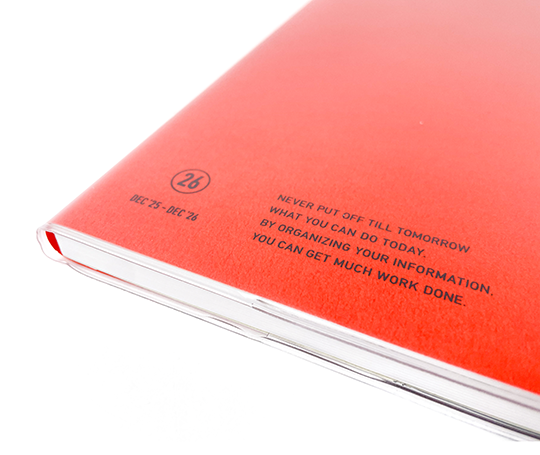 Hightide Agenda 2026 colonnes - Nähe A5 - Rouge (type Z)