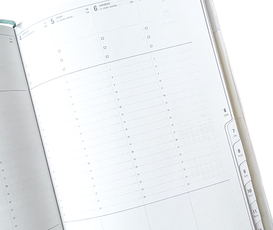 Hightide Agenda 2026 colonnes - Nähe A5 - Rouge (type Z)