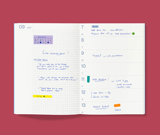 Mishmash - agenda 2026 (notes à gauche)