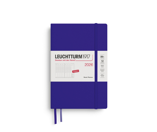 Leuchtturm agenda 2026 B6+ rigide en colonnes - Ink