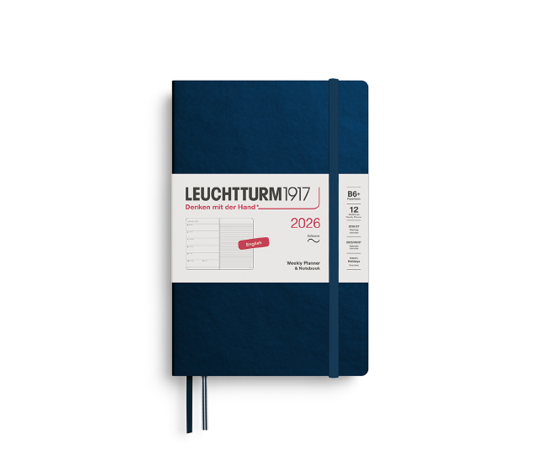 Leuchtturm agenda 2026 B6+ souple semaine&notes - Deep Sea