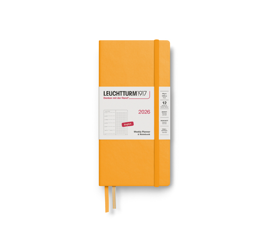 Leuchtturm agenda 2026 Wallet rigide semaine&notes dots - Rising Sun