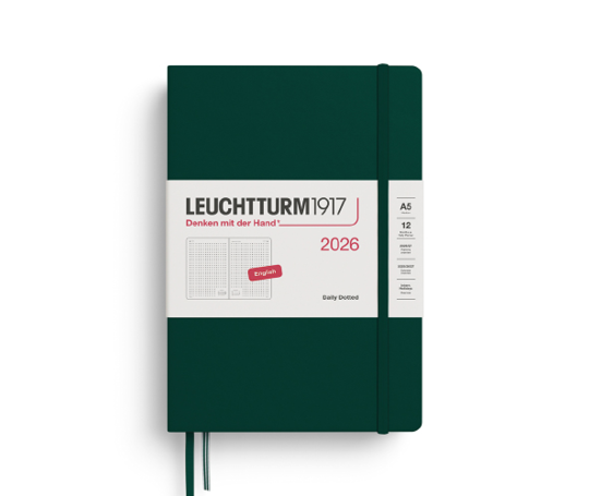 Leuchtturm journal dots 2026 A5 rigide 1 jour/page