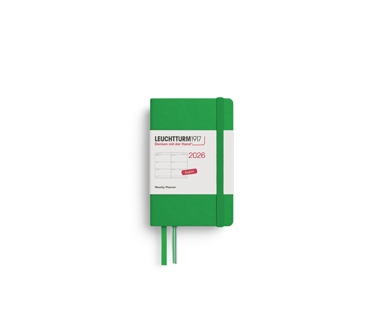 Leuchtturm agenda 2026 A7 rigide en blocs - Spring Leaf