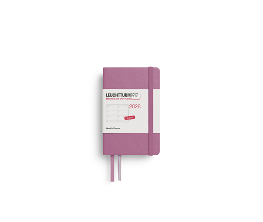 Leuchtturm agenda 2026 A7 rigide en blocs - Dusty Rose