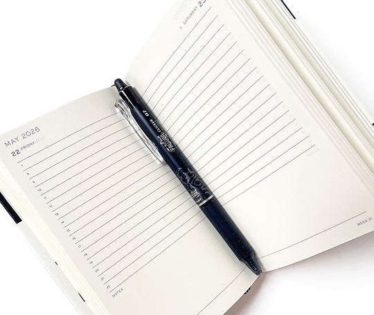 Leuchtturm - agenda 2026 A6 - rigide 1 jour/page - Black