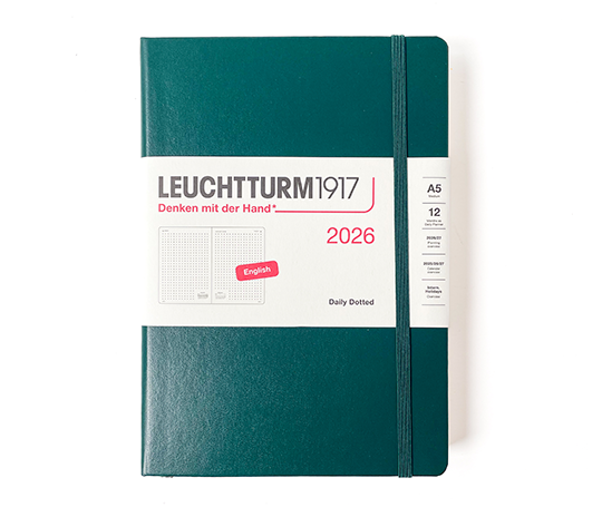 Leuchtturm - journal dots 2026 A5 - rigide 1 jour/page Forest