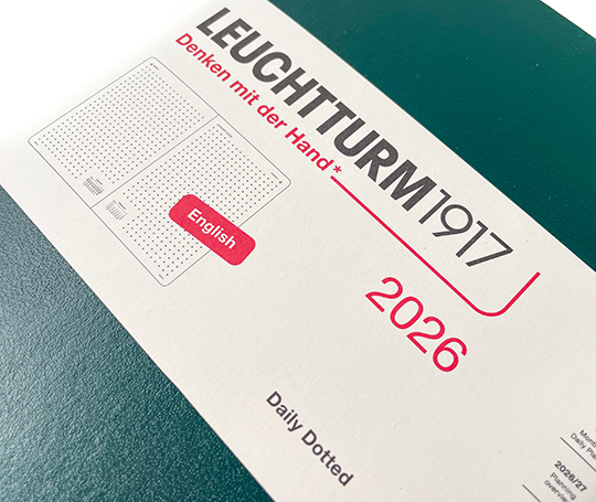 Leuchtturm - journal dots 2026 A5 - rigide 1 jour/page Forest