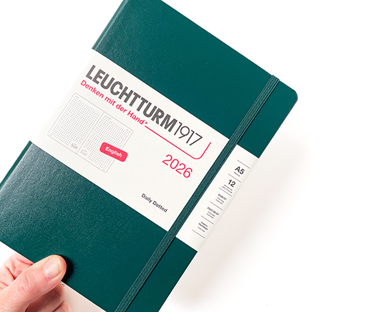 Leuchtturm - journal dots 2026 A5 - rigide 1 jour/page Forest
