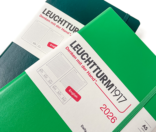 Leuchtturm - agenda 2026 A5 - rigide 1 jour/page - Spring Leaf