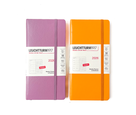 Leuchtturm - agenda 2026 Wallet rigide semaine&notes dots - Rising Sun