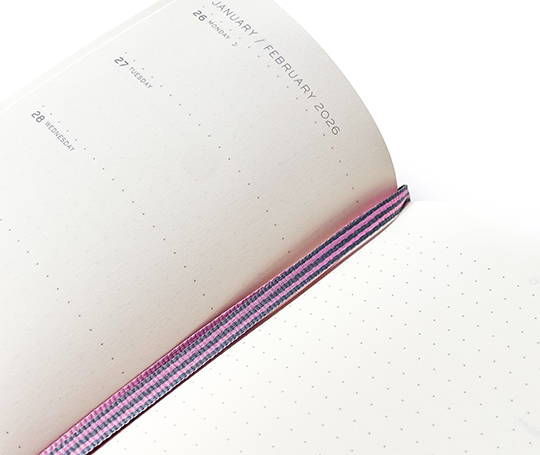 Leuchtturm - agenda 2026 Wallet rigide semaine&notes dots - Rising Sun