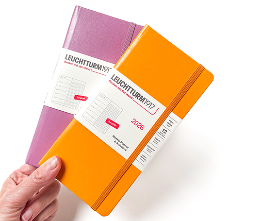 Leuchtturm - agenda 2026 Wallet rigide semaine&notes dots - Rising Sun