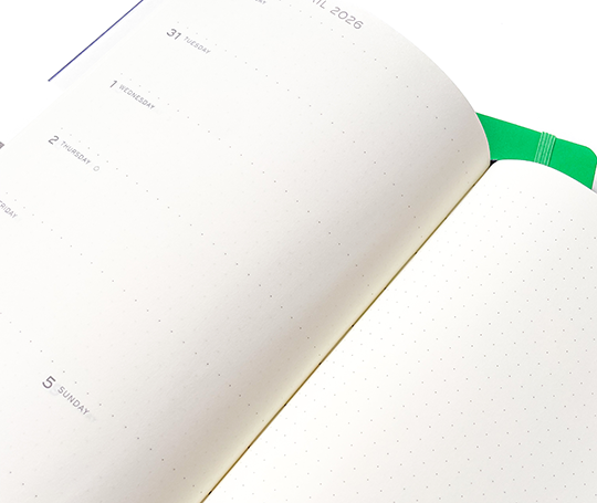 Leuchtturm - agenda 2026 A5 - rigide semaine&notes dots - Ink