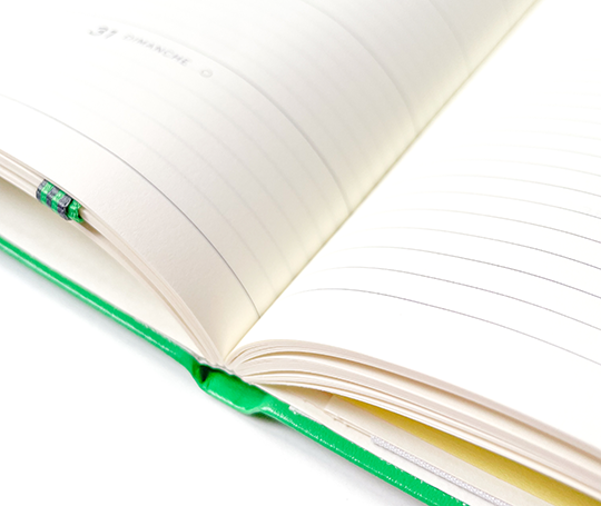 Leuchtturm - agenda FR 2026 A5 - rigide semaine&notes - Spring Leaf