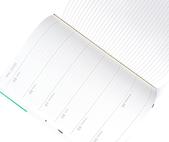 Leuchtturm - agenda FR 2026 A5 - souple semaine&notes - Spring Leaf