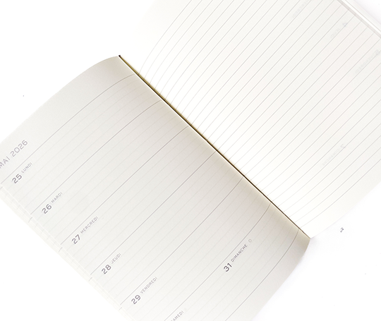 Leuchtturm - agenda FR 2026 A5 - souple semaine&notes - Dusty Rose