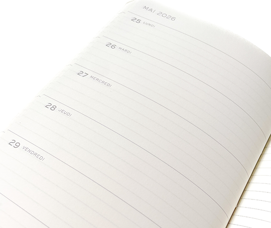 Leuchtturm - agenda FR 2026 B6+ - souple semaine&notes - Spring Leaf