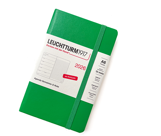Leuchtturm - agenda FR 2026 - A6 rigide semaine&notes - Spring Leaf
