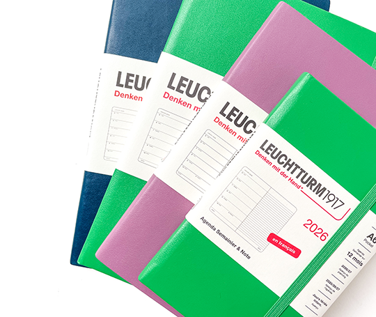 Leuchtturm - agenda FR 2026 - A6 rigide semaine&notes - Spring Leaf