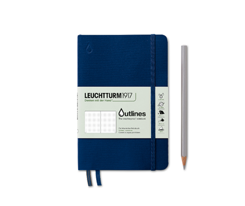 Leuchtturm Outlines carnet souple anti-intempéries - Navy