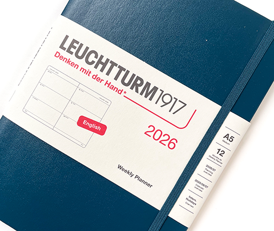 Leuchtturm - agenda 2026 A5 - rigide en blocs - Deep Sea