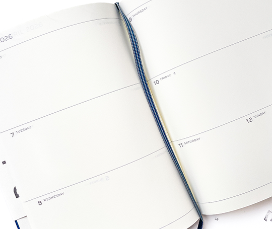 Leuchtturm - agenda 2026 A5 - rigide en blocs - Deep Sea