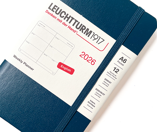 Leuchtturm - agenda 2026 A6 - rigide en blocs - Deep Sea